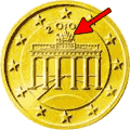 Duitse 10 cent muntje met paardenbeeld op de Reichstag