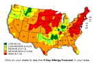 link to hay fever forecast USA